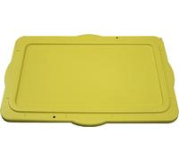 Couvercle Roland pour bac plastique 90 l non adapté au timon haut Big Boy, jaune
