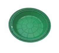 Couvercle rond amovible encastré - Accès invisible pour une utilisation en extérieur et en intérieur, 50 cm - Couverture d'inspection utilitaire pour jardin, pelouse, trottoir, école
