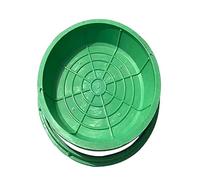 Couvercle rond décoratif pour trou d'égout - Grand couvercle de réservoir intégré et élégant, parfait pour les jardins, les patios et les allées, cadre robuste inclus