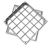 Couvercle rond en acier inoxydable 304 antidérapant pour allées, chemins, parkings (800 mm de diamètre)