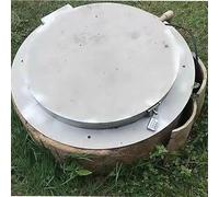 Couvercle rond en acier inoxydable avec trappe de vidange étanche pour cour 250 mm (25,4 cm) pour utilisation en extérieur