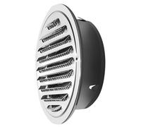 Couvercle rond en acier inoxydable pour hotte, Extracteur d'évents de séchoir couverture d'évent mur maille ronde d'acier inoxydable imperméable à la pluie plusieurs tailles(120mm/4.7in)