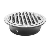 Couvercle rond en acier inoxydable pour hotte, Extracteur externe anti-pluie de persienne maille d'écran chapeau ventilation d'acier inoxydable 3″ 5″ 7″(80mm(3.1″))