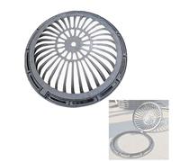 Couvercle rond en fonte ductile pour trou d'égout robuste pour parcs, rues, usines, égouts (60 x 16 cm) - Durable et sécurisé