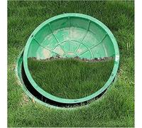 Couvercle rond en résine pour herbe, design intégré portable, cadre circulaire encastré et invisible pour l'intégration du paysage