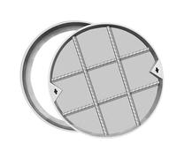 Couvercle rond invisible de 300 mm x 500 mm pour bassin de drainage, ouverture d'inspection/couvercle de fosse septique pour pelouse, aire de jeux, allée, jardin, durable et sécurisé