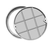 Couvercle rond invisible pour fosse septique, accès robuste pour rues et parcs, 50 x 5 cm, résistant aux intempéries, design anti-corrosion