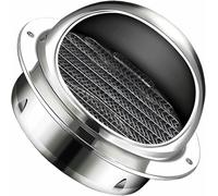 couvercle rond pour sèche-linge, Grille de ventilation extérieure avec capot argenté, plusieurs tailles(100mm)