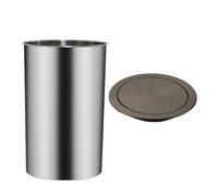 Couvercle Rond pour trémie à déchets de Plan de Travail en Acier Inoxydable 304. Rabat basculant Auto-fermant intégré. Poubelle encastrée pour Cuisine, Bureau et Salle de Bain.(Bronze)