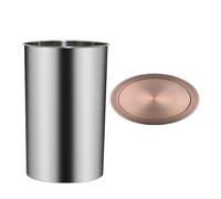 Couvercle Rond pour trémie à déchets de Plan de Travail en Acier Inoxydable 304. Rabat basculant Auto-fermant intégré. Poubelle encastrée pour Cuisine, Bureau et Salle de Bain.(Copper)
