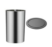 Couvercle Rond pour trémie à déchets de Plan de Travail en Acier Inoxydable 304. Rabat basculant Auto-fermant intégré. Poubelle encastrée pour Cuisine, Bureau et Salle de Bain.(Black)
