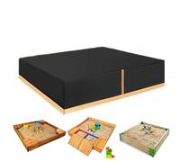 Couvercle Sandbox - Piscine Pouces | Boîte à sable avec couvercle | Protections pour fosse coupe-vent | Sablier en bois de bloc de soie de pluie imperméable | Poisson piscine pour sable