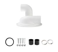 Couvercle séparateur cyclonique for aspirateur, filtre collecteur de poussière for accessoire de menuiserie DIY(White-with elbow)