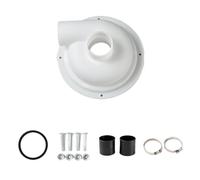 Couvercle séparateur cyclonique for aspirateur, filtre collecteur de poussière for accessoire de menuiserie DIY(White-no elbow)