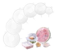 Couvercle silicone alimentaire sans BPA our un stockage sûr des aliments elastiques reglables polyvalentes reutilisables ecologiques robustes lavables au lave-vaisselle