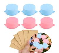 Couvercle Silicone Alimentaire, WJUAN 6 Pièces Capote de Verre, Couvercles Silicones Reutilisables, Couvercles Extensibles en Silicone, pour Tasse à Café, Tasse à eau, Tasse de Yaourt