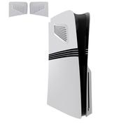 Couvercle supérieur gauche et droit pour PS5 Slim Case Panneau de remplacement du couvercle supérieur, boîtier en ABS avec dissipateur de chaleur pour Playstation 5 Pro Accessoires (Blanc)