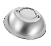 Couvercle supérieur Plat - Dôme de Couvercle de Plantage en Acier Inoxydable, Bouclier de Cuisson Rond | Dôme de Durable avec poignée pour Circulation Thermique et Verrouillage de saveur, Grill