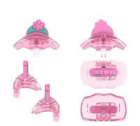 Couvercle Supérieur pour Tamagotchi Paradise Console de Jeu Étui de Protection Supérieur Transparent Accessoires de Jeu (Pink Flower)