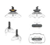 Couvercle Supérieur pour Tamagotchi Paradise Protection d'écran,Façade de Remplacement, Protection Transparente pour Console de Jeux pour Tamagotchi Paradise,3*2*1CM (Black Hat)