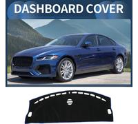 Couvercle Tableau Bord, Centre Console Antidérapant Tableau Bord Tapis Moquette Pour Jaguar Xf 2009-2015 Polyester Noir Bleu,1Pc