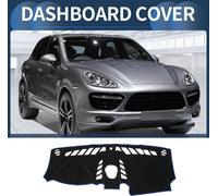Couvercle Tableau Bord, Centre Console Antidérapant Tableau Bord Tapis Moquette Pour Porsche Cayenne 2011-2015 Haut Configuration Polyester Noir Bleu,1Pc