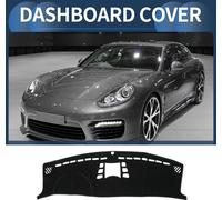 Couvercle Tableau Bord, Centre Console Antidérapant Tableau Bord Tapis Moquette Pour Porsche Panamera 2010-2016 Haut Configuration Polyester Noir,1Pc