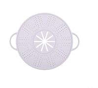 Couvercle thermique en silicone stable pour utilisation en cuisine, double comme bouchon de déversement, déflecteur d'huile et protection de base de casserole (vert)