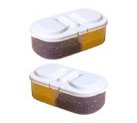 Couvercle Transparent À Double Compartiment Conteneur De Stockage Alimentaire Snacks En Plastique Snacks Pour Les Voyage Et Utilisation Quotidienne Des Collations À Vue Claire Pour Les Parents