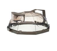 Couvercle transparent for micro-ondes, avec poignée et boîte de stockage d'eau, protection contre les éclaboussures four, couvercle d'assiette 11,41 pouces, Gadget cuisine