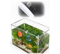 Couvercle transparent pour aquarium en PC, plaque découpable avec trous d’aération et clips réglables aide à limiter les sauts et les éclaboussures pour aquariums ouverts(35X21cm/13.8X8.3in)