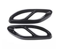 Couvercle Tuyau Silencieux 2 Pièces Cache-pot D'échappement Garniture Décorative Pot D'échappement VoitureCache-gorge D'échappement Compatible Avec Benz Pour CLA 2017 2018 2019(Black)