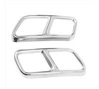 Couvercle Tuyau Silencieux 2 Pièces Cache-silencieux D'échappement Double Arrière Garniture Sortie Accessoires Extérieurs Compatible Avec Benz Pour GLK X204 2012 2013 2014 2015 2016 2017