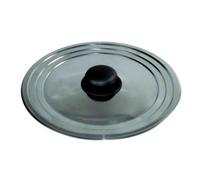 BAUMALU - Couvercle Multi-Degrés Universel - Acier Inoxydable Haut de Gamme - Bouton Bakélite, Bord en Escalier - Pour Ustensiles de Ø28, 30 et 32 cm