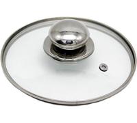 Couvercle universel en verre Michelino ø16 cm avec sortie vapeur & bouton en inox