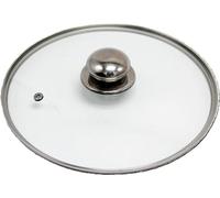 Couvercle universel en verre Michelino ø24 cm avec sortie vapeur & bouton en inox