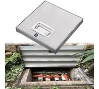 Couvercle utilitaire en acier inoxydable, panneau encastré verrouillable pour un accès sécurisé aux égouts des trous d'égout, sous-sol, puits, cour d'inspection