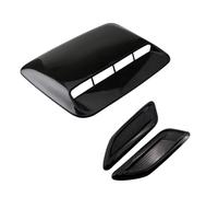 Couvercle Ventilation De Capot Autocollant Couverture Prise D’air Capot Voiture Universelle Flux D’air Décorative Capot Ventilation 40cm Adapté À Tout Capot Plat Véhicule(3pcs black by set)