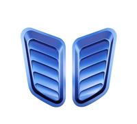 Couvercle Ventilation De Capot Universel Cache De Ventilation Avant Autocollants Étanches Prise D'air Voiture Flux D'air Capot Scoop Bonnet Décoration Kit De Modification Carrosserie Auto(Blue)