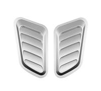 Couvercle Ventilation De Capot Universel Cache De Ventilation Avant Autocollants Étanches Prise D'air Voiture Flux D'air Capot Scoop Bonnet Décoration Kit De Modification Carrosserie Auto(Silver)