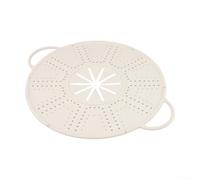 Couvercle ventilé en silicone pour casseroles, permet une évacuation contrôlée de la vapeur, permet des ajustements rapides sans retrait complet (blanc)