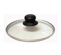 Baumalu Couvercle en verre cerclé inox – trou vapeur, bouton bakélite – Ø26 cm