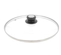 Couvercle verre bouton bak./inox ø 28cm