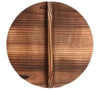 Couvercle wok 15 pouces poêle en bois avec poignée couverte couvercle de texture en bois lisse en pour la maison, la cuisine, le restaurant, la poêle à frire