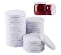 Couvercles à Visser 30 Pièces Couvercle Pot Confiture 85mm, Blanc Couvercles Pots Confiture Couverture de Remplacement Pour Enregistrer Bconfiture, Miel, Fruits de Couvercle Bocaux