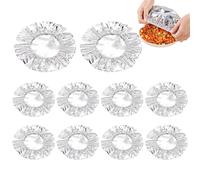 Couvercles Alimentaires - 10 Pièces en Aluminium Réutilisables | Bord Élastique Couvercles Extérieurs - pour Cuisine Maison Pique-nique Extérieur Levage du Stockage