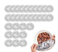Couvercles alimentaires en papier d'aluminium - Couvercles alimentaires jetables, protecteurs de bols en aluminium | Emballages retenant la chaleur pour les restes de fêtes, restauration, repas à empo