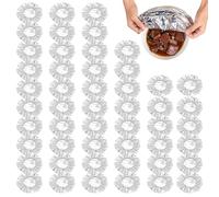 Couvercles alimentaires réutilisables en aluminium, 50 pièces, 8 pouces, isolants, extensibles, réutilisables pour les plats de cuisine, couvercle de bol