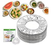 Couvercles Alimentaires Réutilisables en Aluminium Épais - Lot de 50/100/150/200 - Élastique Universel (s’adapte aux bols/assiettes de 15 à 25 cm) - Lavable, pour Maison, Pique-nique, Camping (150pcs)