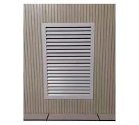 Couvercles d'aération décoratifs for mur de maison, grille de retour d'air blanche for systèmes CVC, flux d'air à lame fixe(WxH 65x100cm/25.6x39.4in)